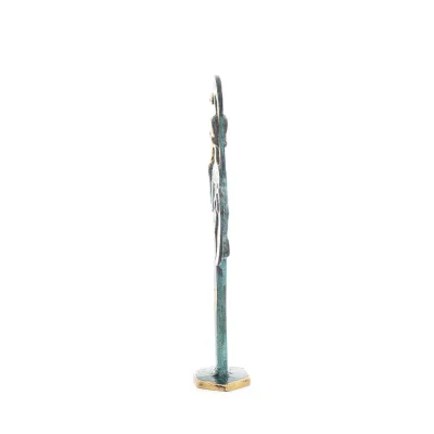 Athena or Athana or Athene: The goddess of wisdom with a helmet, shield & an owl in her hand 22 cm Full-body statue Bronze decor