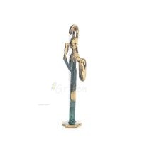 Athena or Athana or Athene: The goddess of wisdom with a helmet, shield & an owl in her hand 22 cm Full-body statue Bronze decor