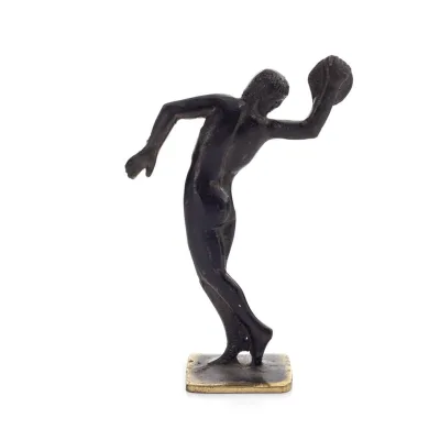 Discus Thrower: Young Athlete, Olympic Games Symbol 12cm Full Body Statue Bronze Ornament, Ancient Greece Bronze 4 - grifon.se 
