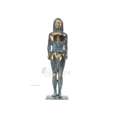 Kouros: Ung, tonåring, Free Citizen Sculpture Stor 26x7 cm helkroppsstaty Brons Ornament Brons 1 - grifon.se 