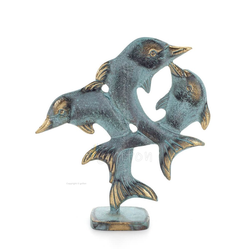 Triple dolphin: symbol of freedom, joy, strength, harmony 16cm statue Bronze decorative Bronze 1 - grifon.se Triple dolphin: symbol of freedom, joy, strength, harmony 16cm statue Bronze decorative Bronze 1 - grifon.se