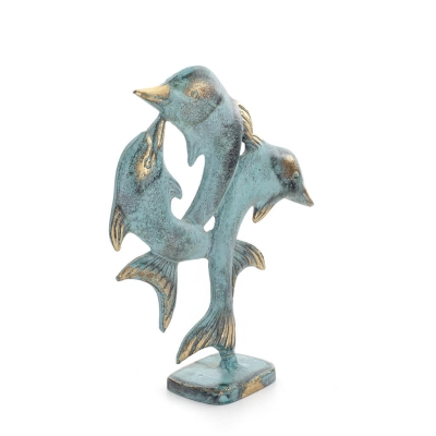 Triple dolphin: symbol of freedom, joy, strength, harmony 16cm statue Bronze decorative Bronze 3 - grifon.se 