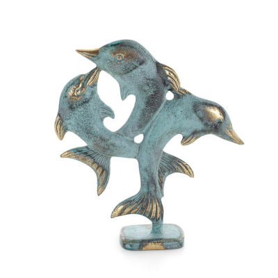 Triple dolphin: symbol of freedom, joy, strength, harmony 16cm statue Bronze decorative Bronze 4 - grifon.se 