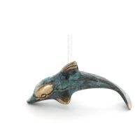 Delfin: symbol fÃ¶r frihet, glÃ¤dje, styrka, harmoni 2x6cm helkroppsstaty bronsprydnad Brons 1 - grifon.se 