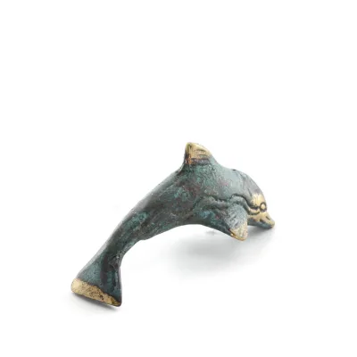 Delfin: symbol för frihet, glädje, styrka, harmoni 2x6cm helkroppsstaty bronsprydnad Brons 3 - grifon.se 