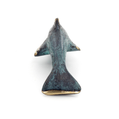 Delfin: symbol fÃ¶r frihet, glÃ¤dje, styrka, harmoni 3x9cm helkroppsstaty bronsprydnad Brons 3 - grifon.se 
