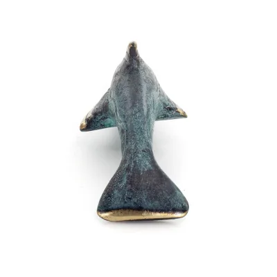 Delfin: symbol för frihet, glädje, styrka, harmoni 3x9cm helkroppsstaty bronsprydnad Brons 3 - grifon.se 