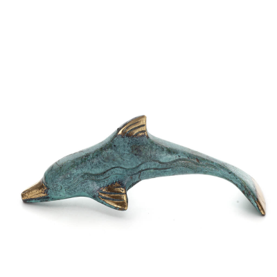 Dolphin: symbol of freedom, joy, strength, harmony 4x14cm Full body statue Bronze decoration Bronze 1 - grifon.se 