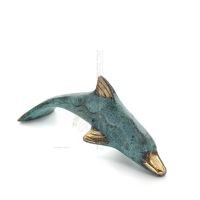 Dolphin: symbol of freedom, joy, strength, harmony 4x14cm Full body statue Bronze decoration Bronze 5 - grifon.se 