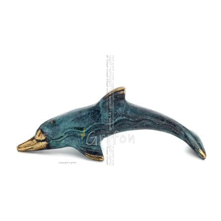 Delfin: symbol för frihet, glädje, styrka, harmoni 4x14cm Helkroppsstaty Bronsdekoration Brons 1 - grifon.se