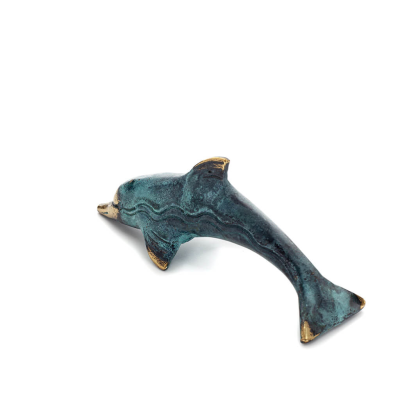 Delfin: symbol fÃ¶r frihet, glÃ¤dje, styrka, harmoni 4x14cm Helkroppsstaty Bronsdekoration Brons 2 - grifon.se 