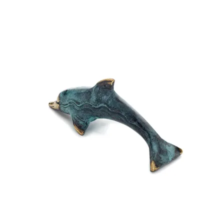 Delfin: symbol för frihet, glädje, styrka, harmoni 4x14cm Helkroppsstaty Bronsdekoration Brons 2 - grifon.se 