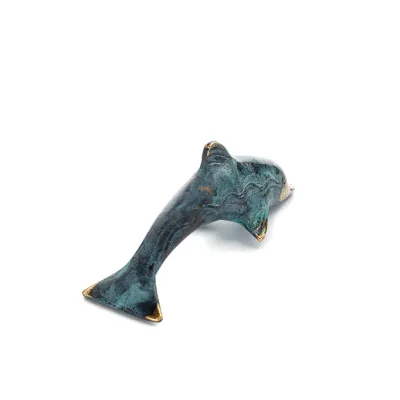 Dolphin: symbol of freedom, joy, strength, harmony 4x14cm Full body statue Bronze decoration Bronze 3 - grifon.se 