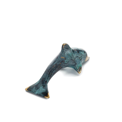Delfin: symbol fÃ¶r frihet, glÃ¤dje, styrka, harmoni 4x14cm Helkroppsstaty Bronsdekoration Brons 3 - grifon.se 