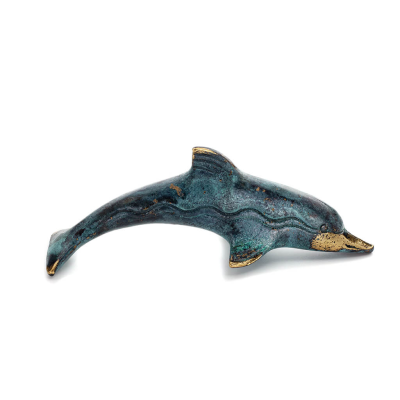 Delfin: symbol fÃ¶r frihet, glÃ¤dje, styrka, harmoni 4x14cm Helkroppsstaty Bronsdekoration Brons 4 - grifon.se 
