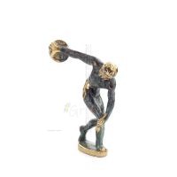 Discus Thrower of Myron: Young Athlete, Olympic Games Symbol 10cm Full Body Statue Bronze Ornament, Ancient Greece Bronze 2 - gr