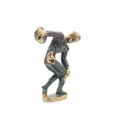 Discus Thrower of Myron: Ung idrottare, OS-symbol 10 cm helkroppsstaty Brons Ornament, antikens Grekland Brons 5 - grifon.se 
