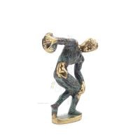 Discus Thrower of Myron: Young Athlete, Olympic Games Symbol 10cm Full Body Statue Bronze Ornament, Ancient Greece Bronze 5 - gr