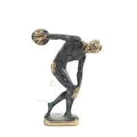 Discus Thrower of Myron: Ung idrottare, OS-symbol 13 cm helkroppsstaty bronsprydnad, antikens Grekland Brons 1 - grifon.se 