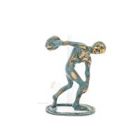 Discus Thrower of Myron: Young Athlete, Symbol of the Olympic Games 15cm Full Body Statue Bronze Ornament, Ancient Greece Bronze