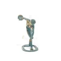 Discus Thrower of Myron: Ung idrottare, symbol för de olympiska spelen 15 cm helkroppsstaty Brons Ornament, Antika Grekland Bron