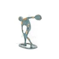 Discus Thrower of Myron: Ung idrottare, symbol för de olympiska spelen 15 cm helkroppsstaty Brons Ornament, Antika Grekland Bron