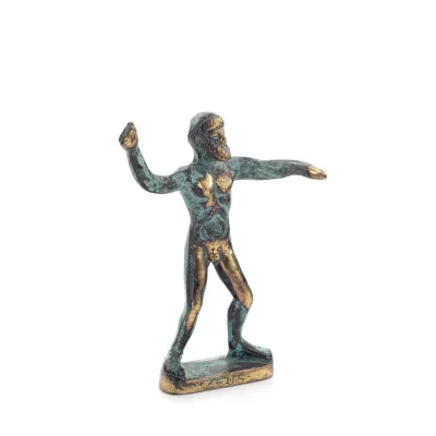 Zeus eller Zeus: himlens gud, blixten, lagen, åskan, 10x8 cm helkroppsstaty bronsprydnad, antikens Grekland Brons 5 - grifon.se 