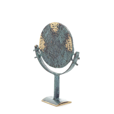 Phaistos Disc: The Unsolved Mystery, 13cm Bronze Ornament, Minoan Civilization, Ancient Greece Bronze 2 - grifon.se 