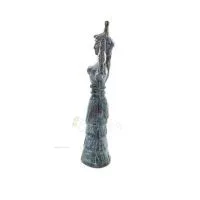 Snake Goddess, The Goddess of Fertility Solid 14x10cm Full Body Statue Bronze Ornament, Minoan Civilization, Ancient Greece Bron