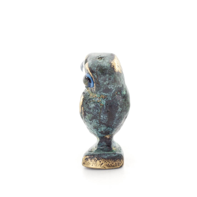 Owl or Glaucus: the sacred bird, symbol of wisdom, prudence, L2 4x2cm Full body statue Bronze decoration Bronze 2 - grifon.se 