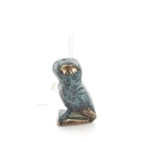 Owl or Glaucus: the sacred bird, symbol of wisdom, prudence, L2 4x2cm Full body statue Bronze decoration Bronze 3 - grifon.se 