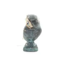 Uggla eller Glaucus: den heliga fågeln, symbol för visdom, försiktighet, L4 6x3cm Helkroppsstaty Bronsdekoration Brons 2 - grifo