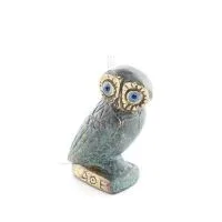Uggla eller Glaucus: den heliga fågeln, symbol för visdom, försiktighet, L4 6x3cm Helkroppsstaty Bronsdekoration Brons 5 - grifo
