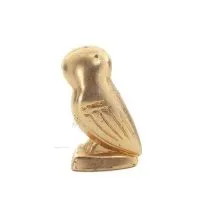 Uggla eller Glaucus: den heliga fågeln, symbol för visdom, försiktighet, L4 6x3cm Helkroppsstaty Bronsdekoration Brons 8 - grifo