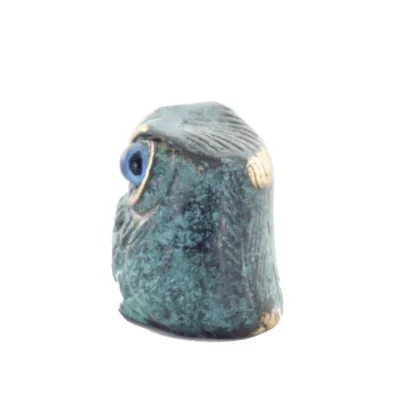 Uggla eller Glaucus: den heliga fågeln, symbol för visdom, försiktighet, ny 3x3 cm helkroppsstaty bronsprydnad Brons 2 - grifon.