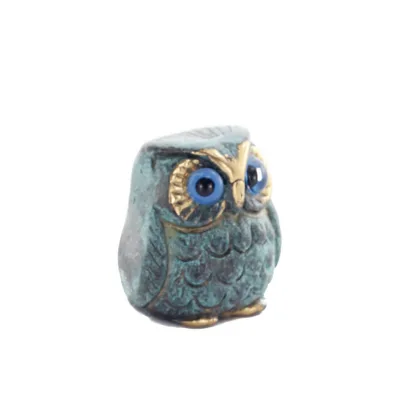 Uggla eller Glaucus: den heliga fågeln, symbol för visdom, försiktighet, ny 3x3 cm helkroppsstaty bronsprydnad Brons 5 - grifon.