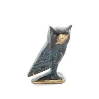 Owl or Glaucus: the sacred bird, symbol of wisdom, prudence, 6cm Full body statue Bronze decoration Bronze 3 - grifon.se 