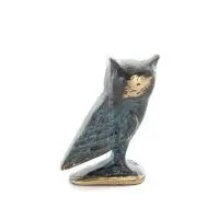 Owl or Glaucus: the sacred bird, symbol of wisdom, prudence, 6cm Full body statue Bronze decoration Bronze 3 - grifon.se 