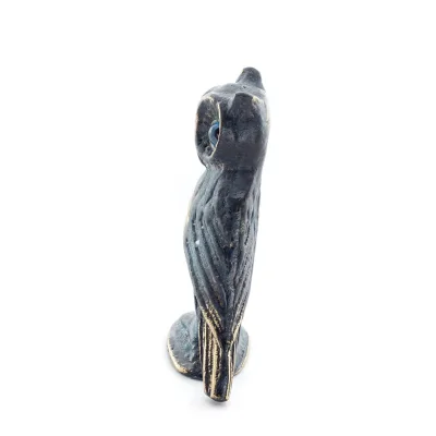 Κουκουβάγια ή Γλαύκα: το ιερό πουλί, σύμβολο σοφίας, σύνεσης, 8εκ Ολόσωμο άγαλμα Μπρούτζινο διακοσμητικό Μπρούτζινα 4 - grifon.s