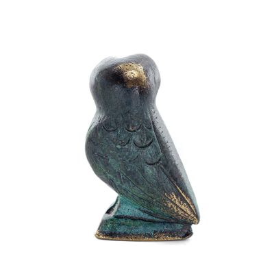 Owl or Glaucus: the sacred bird, symbol of wisdom, prudence, giant 8x5cm Full body statue Bronze decoration Bronze 5 - grifon.se