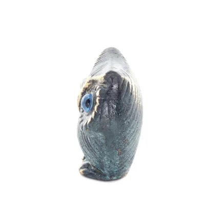 Uggla eller Glaucus: den heliga fågeln, symbol för visdom, försiktighet, bubbla en 5x4 cm helkroppsstaty Bronsdekoration Brons 2