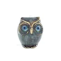 Uggla eller Glaucus: den heliga fågeln, symbol för visdom, försiktighet, bubbla 6x5cm Helkroppsstaty Bronsdekoration Brons 1 - g