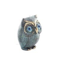 Owl or Glaucus: the sacred bird, symbol of wisdom, prudence, bubble 6x5cm Full body statue Bronze decoration Bronze 5 - grifon.s
