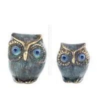 Owl or Glaucus: the sacred bird, symbol of wisdom, prudence, bubble 6x5cm Full body statue Bronze decoration Bronze 6 - grifon.s