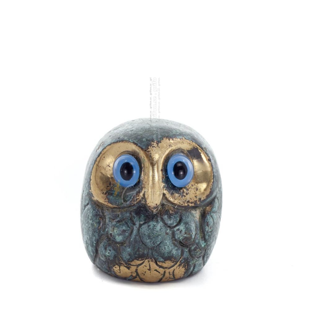 Owl or Glaucus: the sacred bird, symbol of wisdom, prudence, ball 3x3cm Full body statue Bronze decoration Bronze 1 - grifon.se Owl or Glaucus: the sacred bird, symbol of wisdom, prudence, ball 3x3cm Full body statue Bronze decoration Bronze 1 - grifon.se