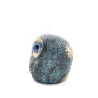Owl or Glaucus: the sacred bird, symbol of wisdom, prudence, ball 3x3cm Full body statue Bronze decoration Bronze 2 - grifon.se 