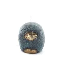 Uggla eller Glaucus: den heliga fågeln, symbol för visdom, försiktighet, boll 3x3cm Helkroppsstaty Bronsdekoration Brons 3 - gri