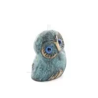 Owl or Glaucus: the sacred bird, symbol of wisdom, prudence, low oblique medium 5x4cm Full body statue Bronze decorative Bronze 