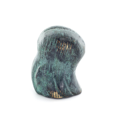 Uggla eller Glaucus: den heliga fÃ¥geln, symbol fÃ¶r visdom, fÃ¶rsiktighet, lÃ¥g sned stor 6x4 cm Helkroppsstaty Dekorativ brons Bro