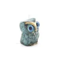 Owl or Glaucus: the sacred bird, symbol of wisdom, prudence, sculpture new 2x1cm Full body statue Bronze decorative Bronze 5 - g